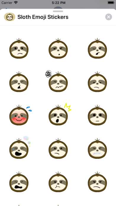 Cute Sloth Emoji Stickers screenshot 3