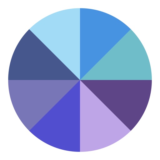 Segments blue series icon