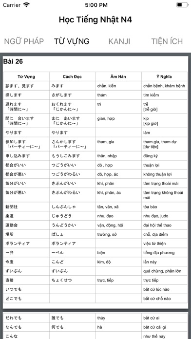 Học Tiếng Nhật N4 screenshot 2