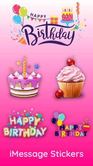 Birthday Party Wishes Stickers screenshot 2