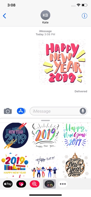 New Year 2019 Party Stickers