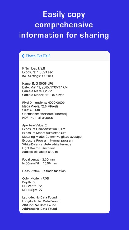 Photo Extension EXIF