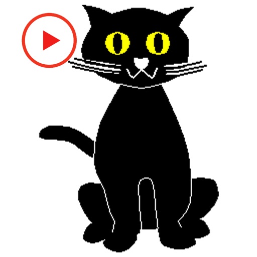 Animated Black Cat Stickers icon