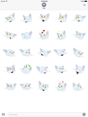 White Cat emoji screenshot 2