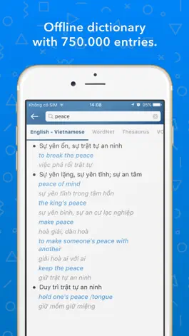 Game screenshot English Vietnamese Dictionary - Tu Dien Anh Viet mod apk