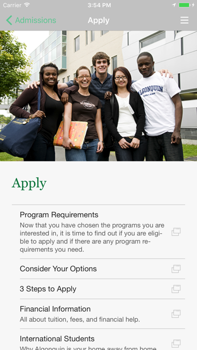 How to cancel & delete Algonquin College - Admissions from iphone & ipad 2