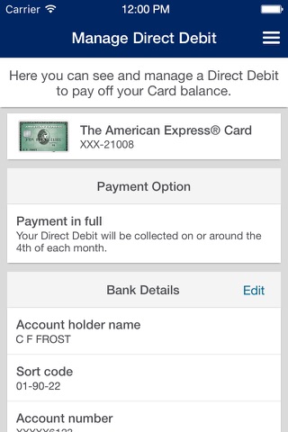 Amex United Kingdom screenshot 4