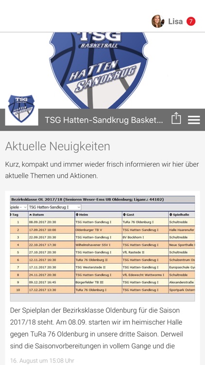 TSG Hatten-Sandkrug Basketball