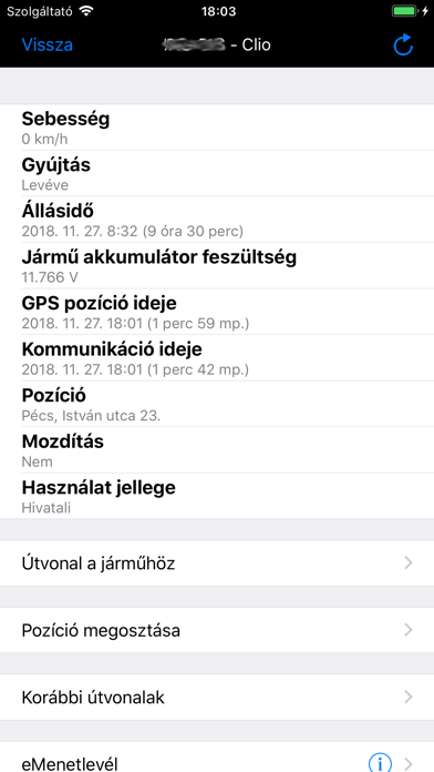 Alapnyomkövetés screenshot 2