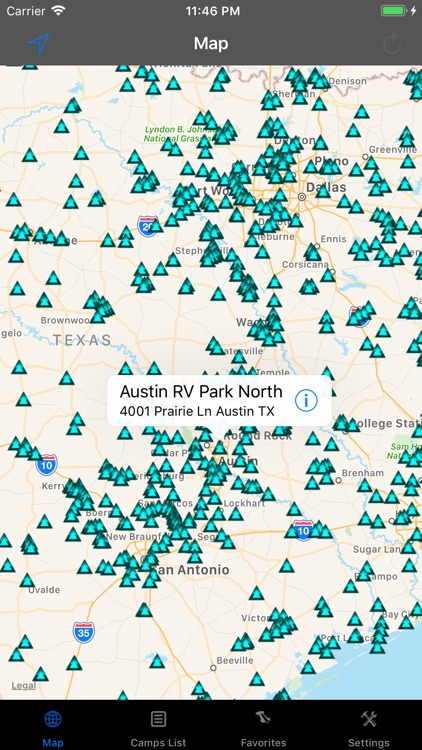 Texas – Camping & RV spots