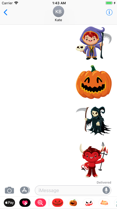 Happy Halloween Skeleton Emoji screenshot 3