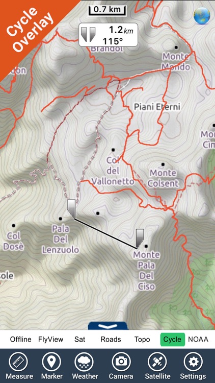 Dolomiti Bellunesi National Park GPS Map Navigator