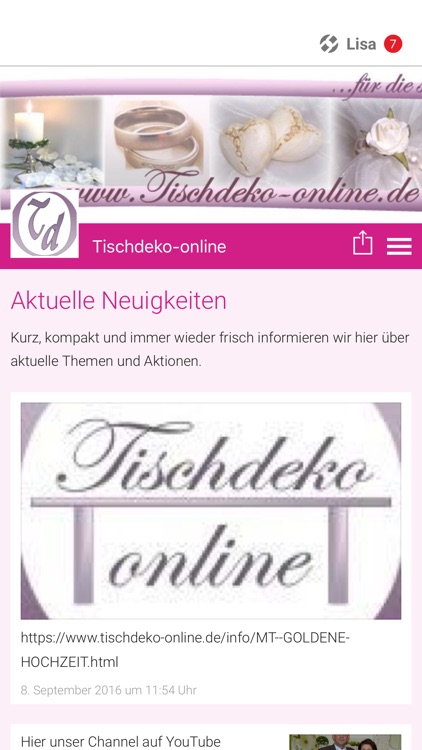 Tischdeko-online App