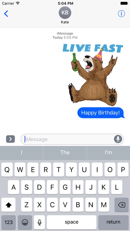 Party Bear Stickers