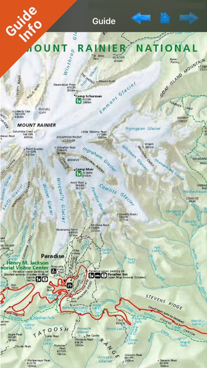 Mount Ranier National Park gps and outdoor map screenshot-3