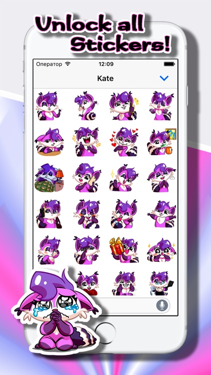 Love Stickers: Astro Squirrel Violet