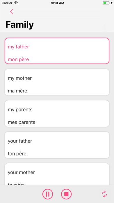 Learn french phrases screenshot 3