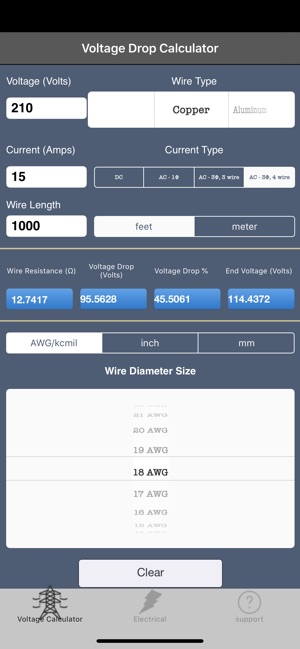 Voltage Drop Calculator.