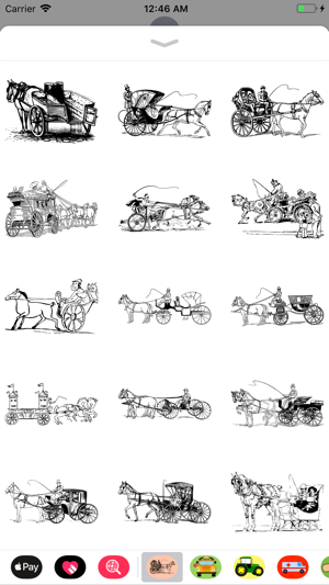 Horse and Carriage Stickers