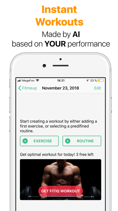 Fitmeup workout assistant app screenshot 2