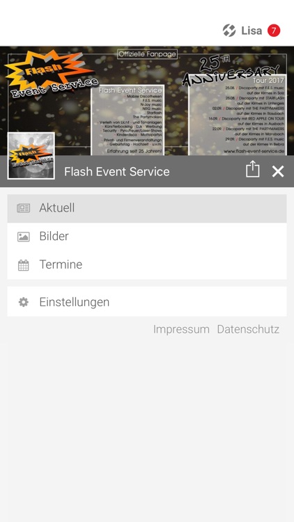 Flash Event Service