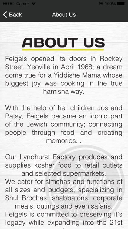 Feigel’s Kosher Deli