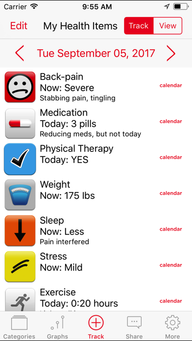 Symptom Tracker By Tracknshare review screenshots