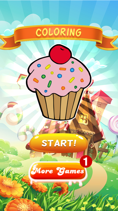 Cute Tasty Cupcakes Coloring Book Full Screenshot 1