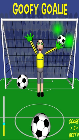 Goofy Goalie soccer game