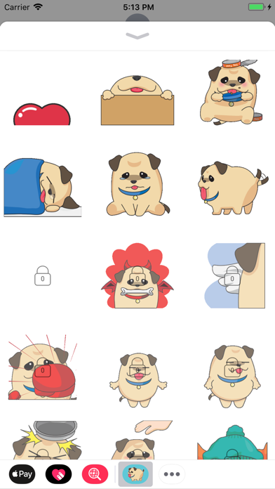Fatty Pug Animated Stickers screenshot 4