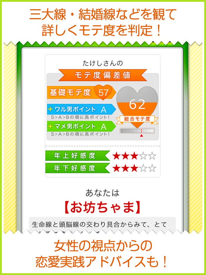 モテる！男の手相