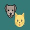 tic tac toe game with animal icons such as cats and dogs
