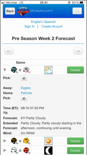 NFLWeather & Scores(圖4)-速報App