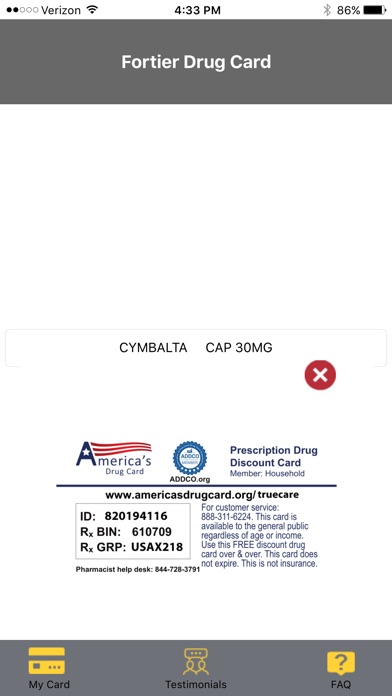 Fortier Drug Card screenshot 2