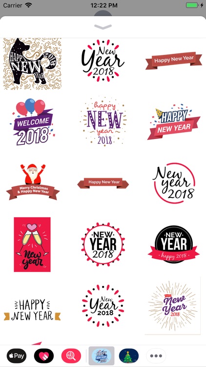 Happy New Year 2018 - stickers