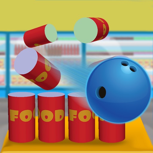 Grocery destruction party : food can air bowling game - Free Edition iOS App