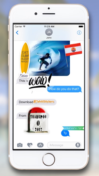 Tahiti Stickers for iMessage screenshot-4