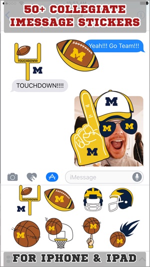 University of Michigan Stickers PLUS for iMessage(圖1)-速報App