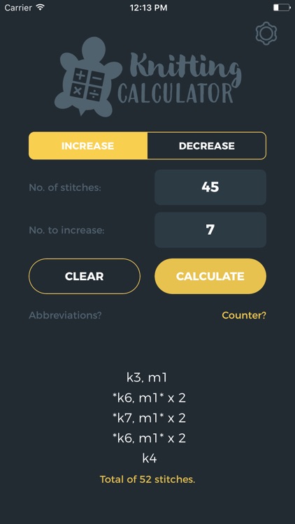 Knitting Calculator