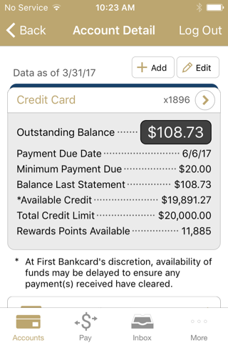 MGM Rewards MasterCard screenshot 2