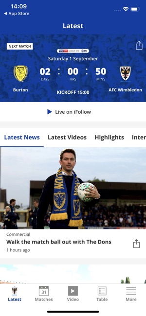 AFC Wimbledon Official App