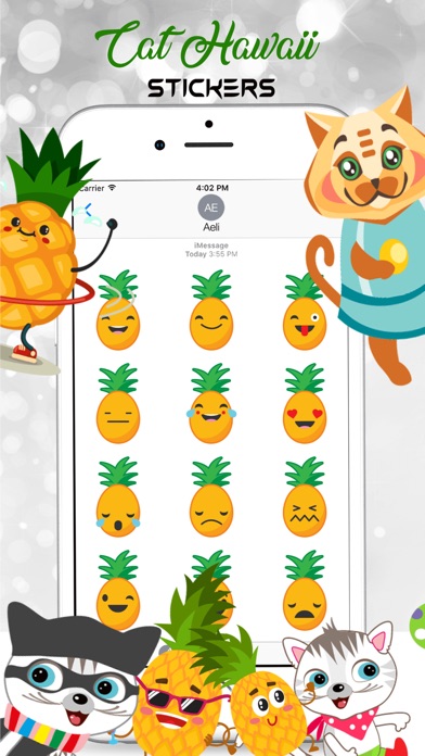 Cat Hawaii Stickers screenshot 2