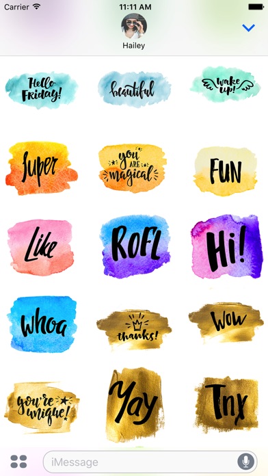 Watercolor Stickers & Words screenshot 2