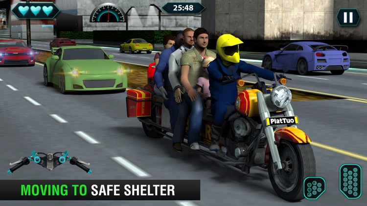 Long BusBike Rescue Driving 3D screenshot-4