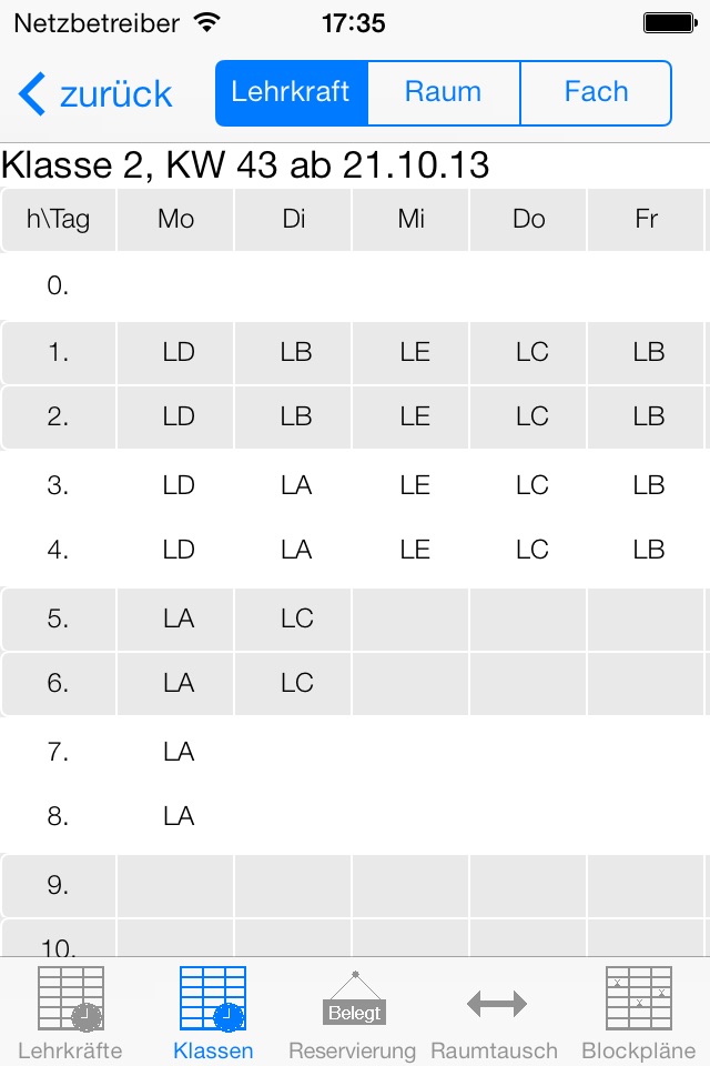 Virtueller Stundenplan screenshot 2