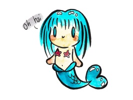 Express your inner mermaid with these beautiful stickers, hand-painted by Anne Bengard