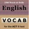 Vocab for the ACT ® Test