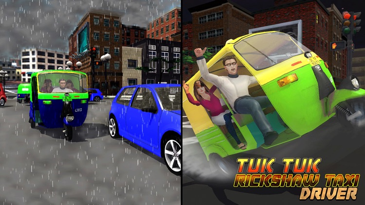 Tuk Tuk Auto Rickshaw Taxi Driver 3D Simulator: Crazy Driving in City Rush