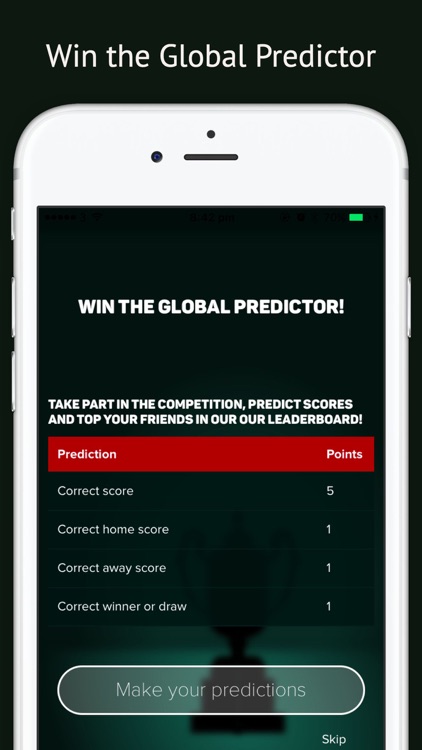 FTY - live scores and predictor for the premier league