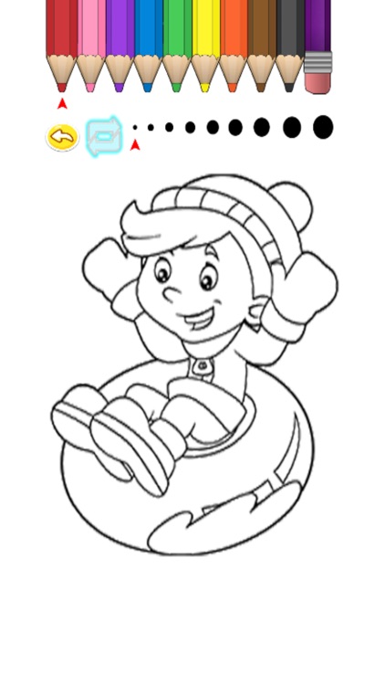 Kids Coloring Book - Cute Cartoon Hinaga